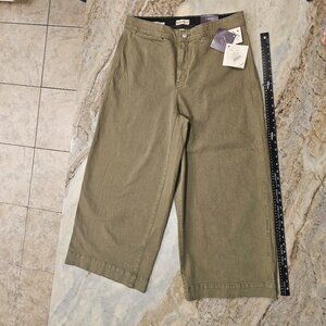Ava & Viv High-Rise Wide Leg Jeans | Olive Green | Size 16 | NWT